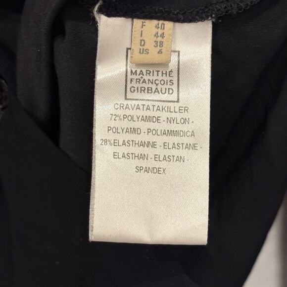 Marithe Francois Girbaud Womens Top Button Up Long Sleeve Size 6 Y2K Black - Picture 8 of 13
